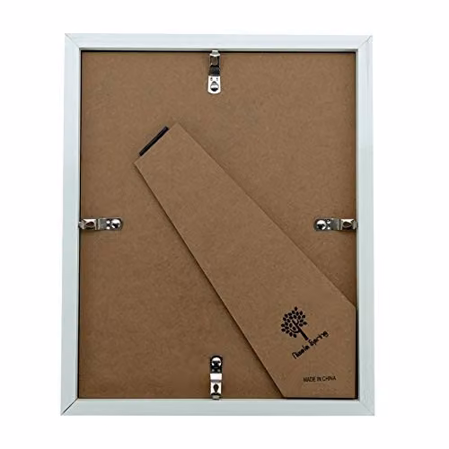 Nicola Spring 2 Piece Rectangular 3D Shadow Box Photo Frame Set in White with 4 x 6 Inch Mount and Glass Aperture – 2