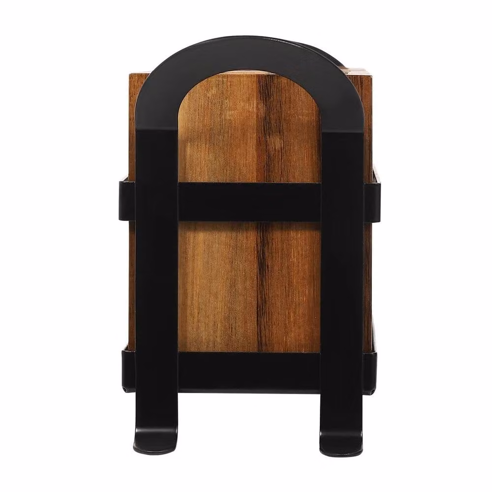 FORGEVIO Rustic Brown Wooden Freestanding Kitchen Utensils Holder – 3