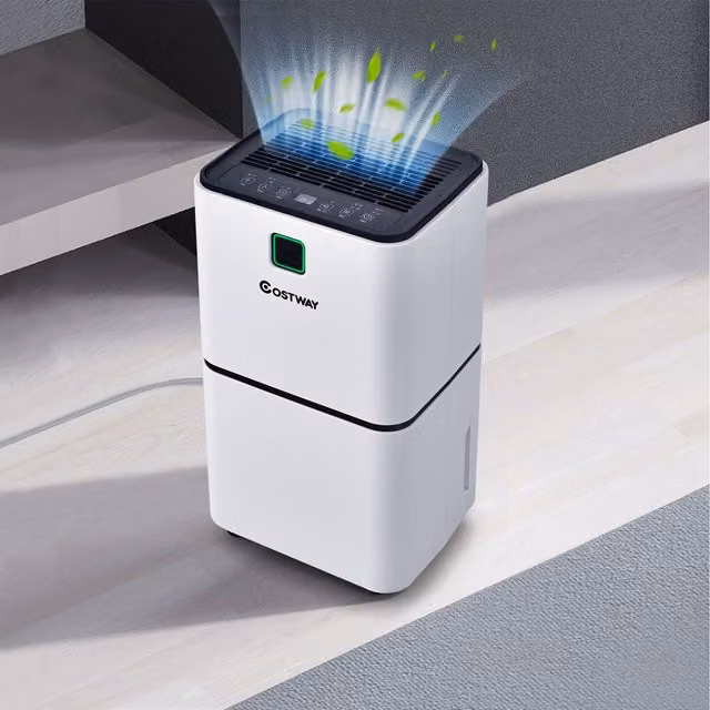 Costway Portable Room Dehumidifier with Timer, White