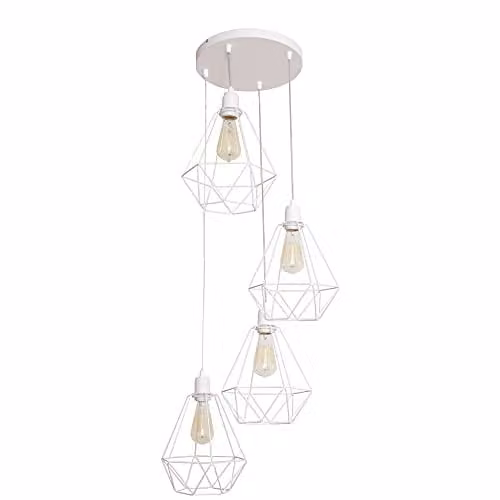 Netlighting Helam Karo Cluster Pendant Ceiling Light in White, Diameter: 35 cm