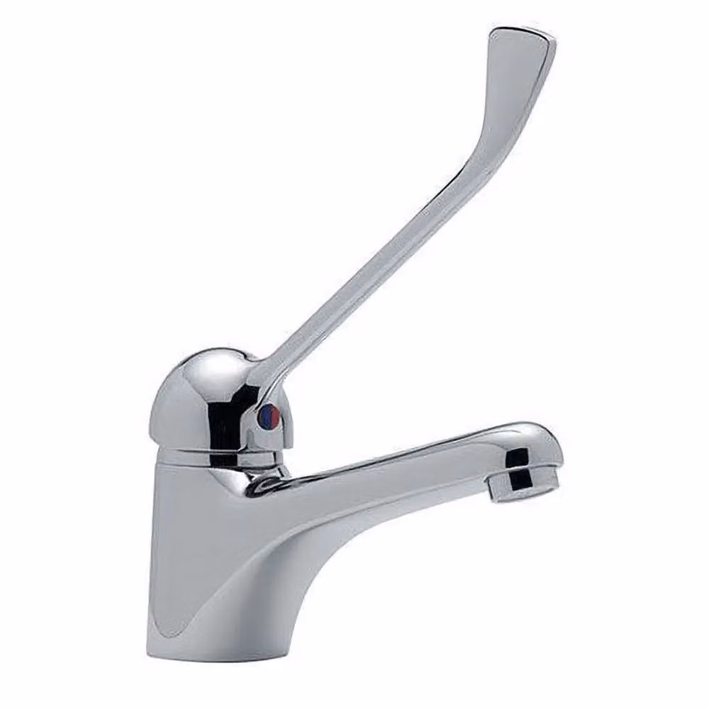 Nes Home Cairo Modern Accessible Extended Lever Basin Mono Mixer Tap in Chrome Silver – 2