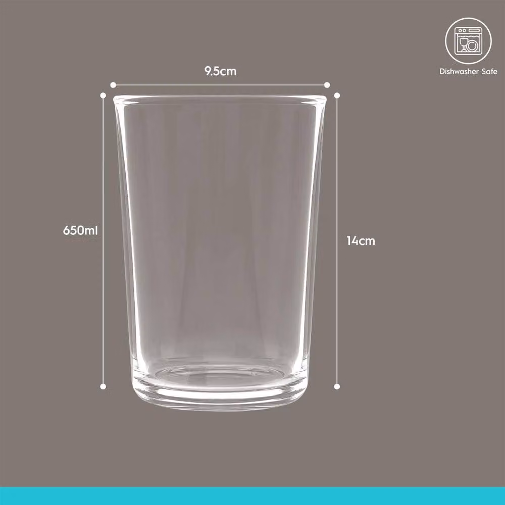 Argon Tableware Grand Islington Pint Beer Glasses, 650ml, Pack of 24, Clear – 4