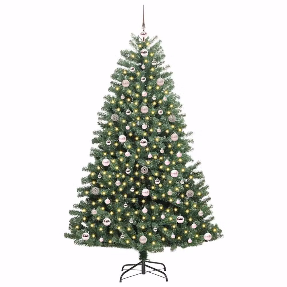 Berkfield Home Green Artificial Hinged Christmas Tree, Height: 180 cm – 3