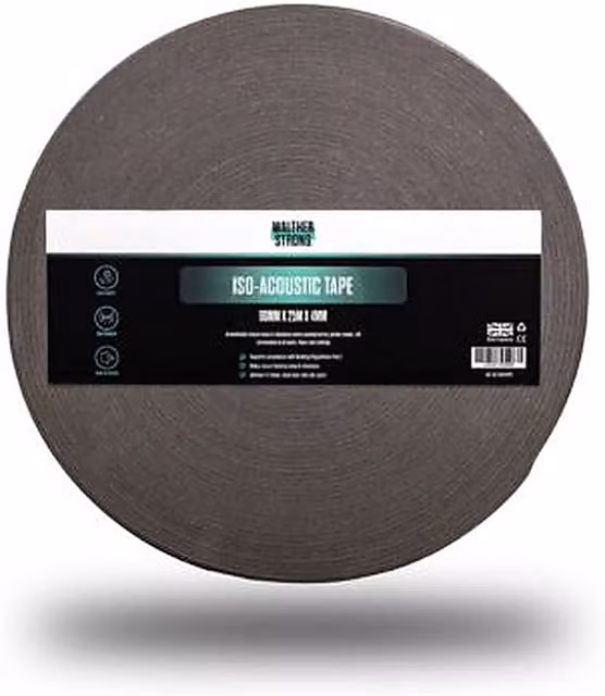 Walther Strong ISO-Acoustic Tape, White, W: 9 cm, L: 25 m
