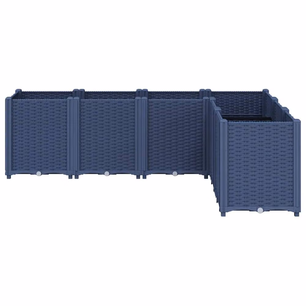 Berkfield Home Garden Planter Tub in Blue and Grey, W/D/H: 160 x 120 x 53 cm – 3
