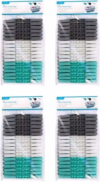 Ashley Multicolour and White Plastic Clothes Pegs