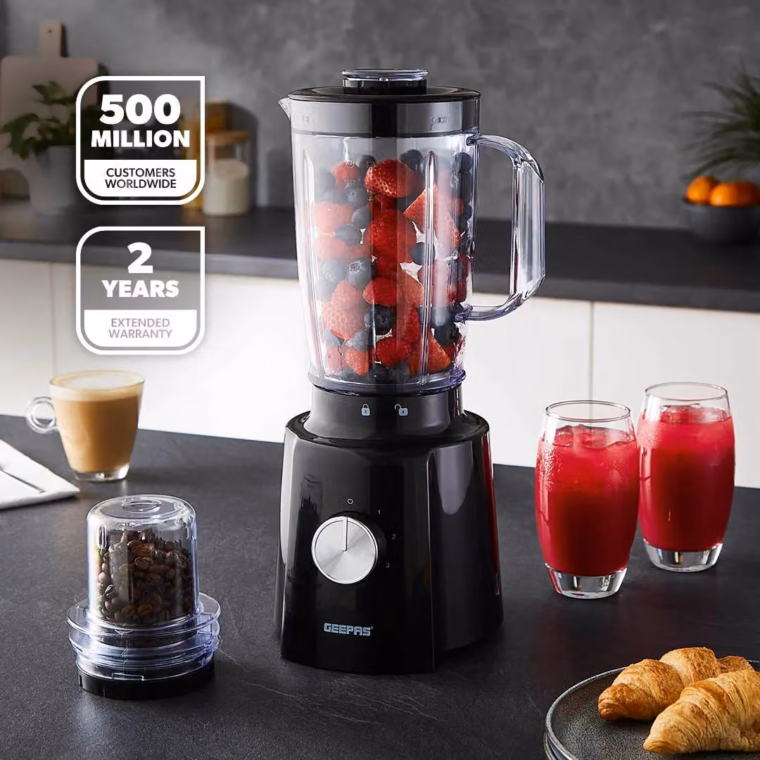 Geepas 2-in-1 Blender and Grinder with 1.6L Jug, 650W, 3 Speeds and Ice Crush Function, Black – 2