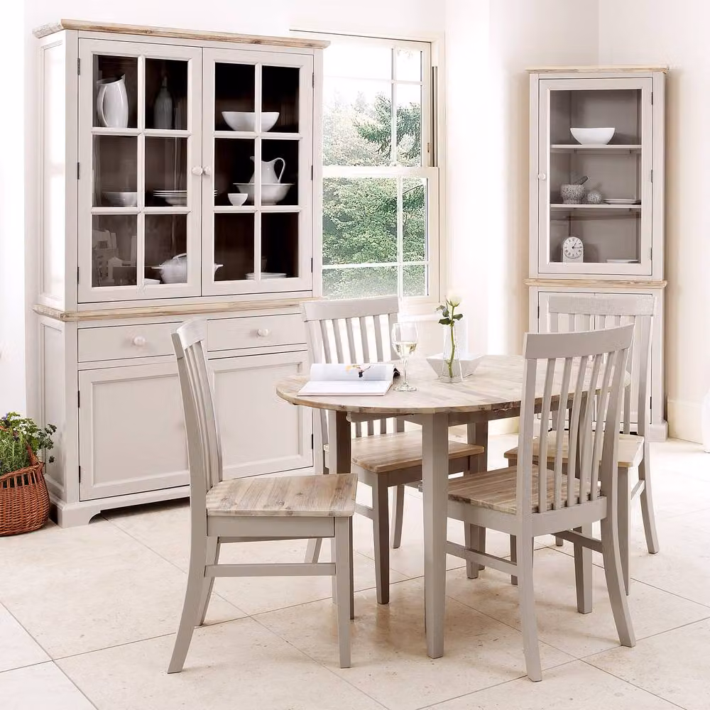 Statement Furniture Florence Highback Dining Chairs Set of 4 with Acacia Wood Seat in Truffle, W45 x D53 x H94 cm – 2