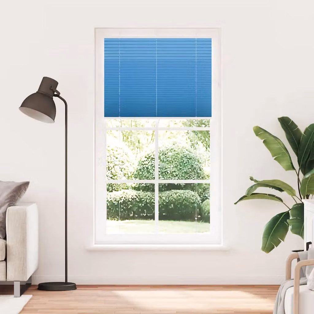 Berkfield Home Blue Single Pleat Polyester Fabric Blind, W: 110 cm, H: 200 cm – 2