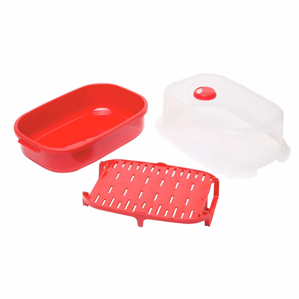 Basilico Microwave Tasty Roaster in Red – 2