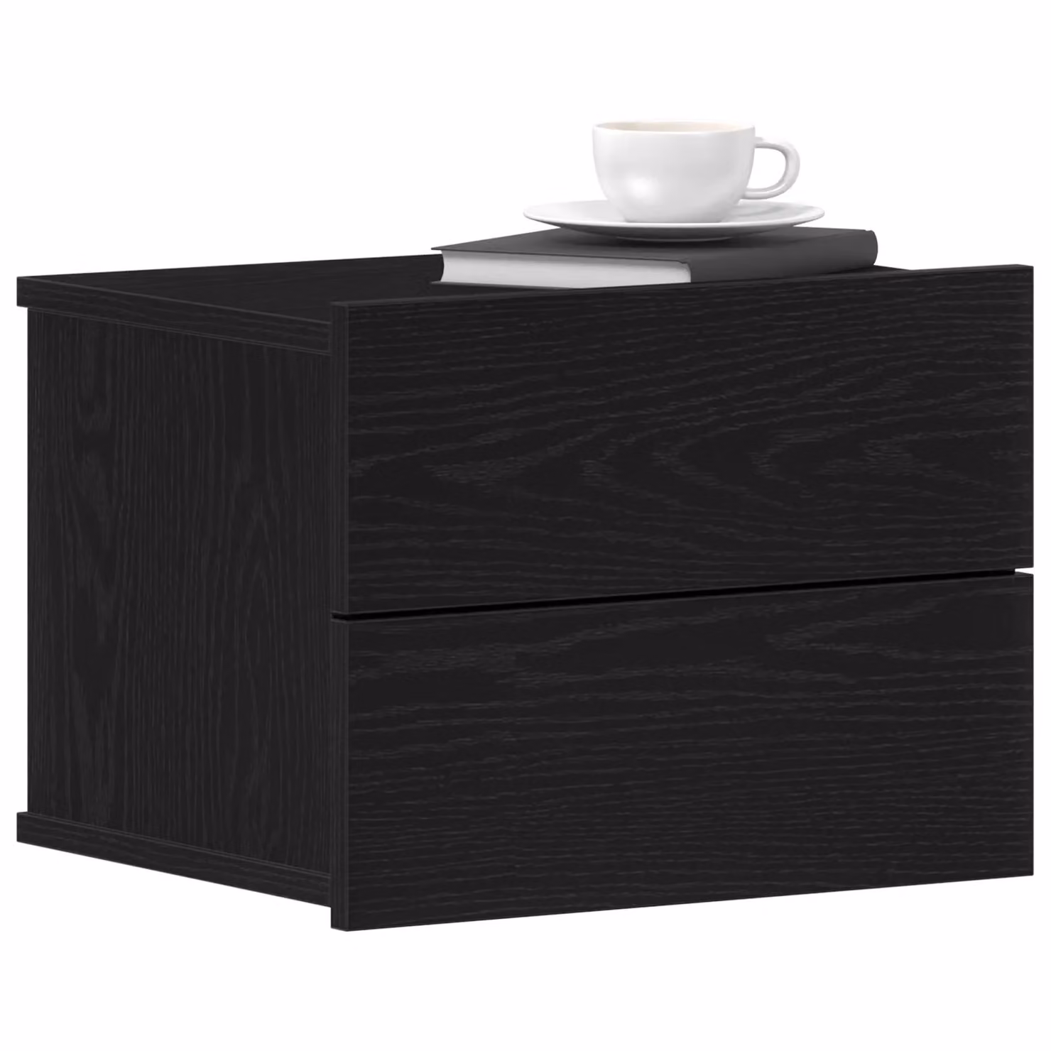 Berkfield Home Black Oak Nightstands 2 Pack, W/D/H: 40 x 30 x 30 cm – 2
