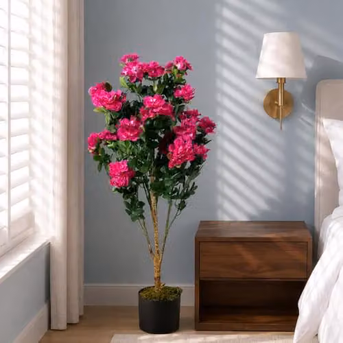 Leaf 100cm Premium Artificial Azalea Pink Potted Plant