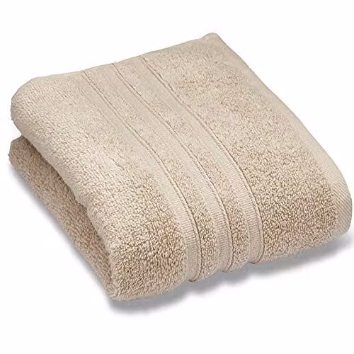 Catherine Lansfield Cotton Bath Towel in Beige/Sand, W/H: 70 x 120 cm – 1