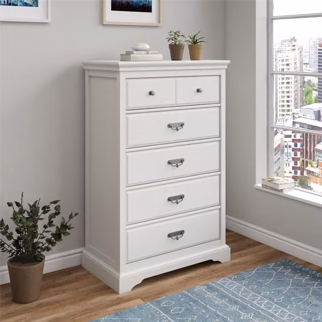 Bristol White Freestanding Matt Drawer Dresser