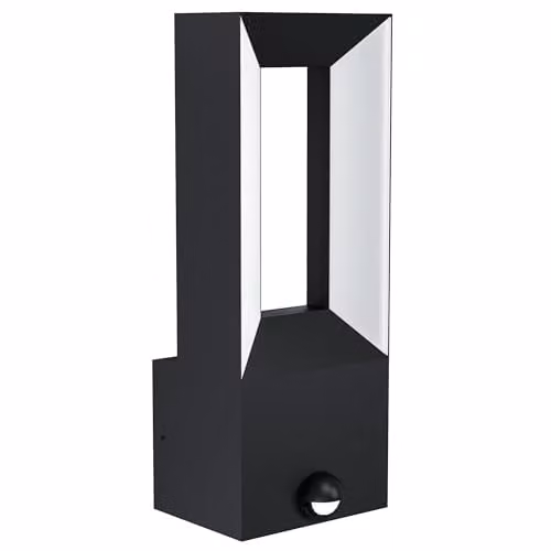 Eglo Riforano LED Outdoor Wall Light in Black and White with Motion and Dusk Sensors, IP44 Waterproof Aluminium and Plastic Up/Down Lighting for Garden, Terrace or Balcony – 1