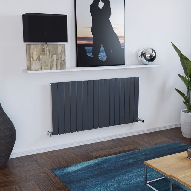 Agadon Panio 600 Designer Steel Radiator in Anthracite, H: 180 cm, W: 60 cm, D: 119.5 cm