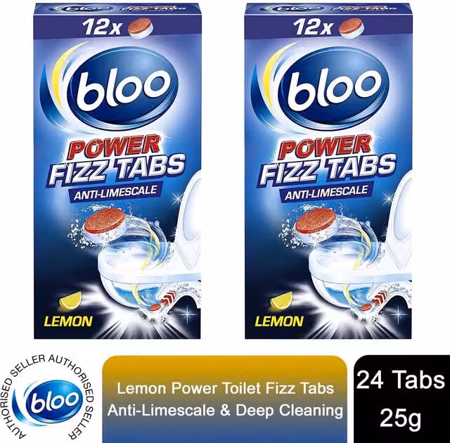 Bloo Power Toilet Fizz Tabs Blue, 2 Pack
