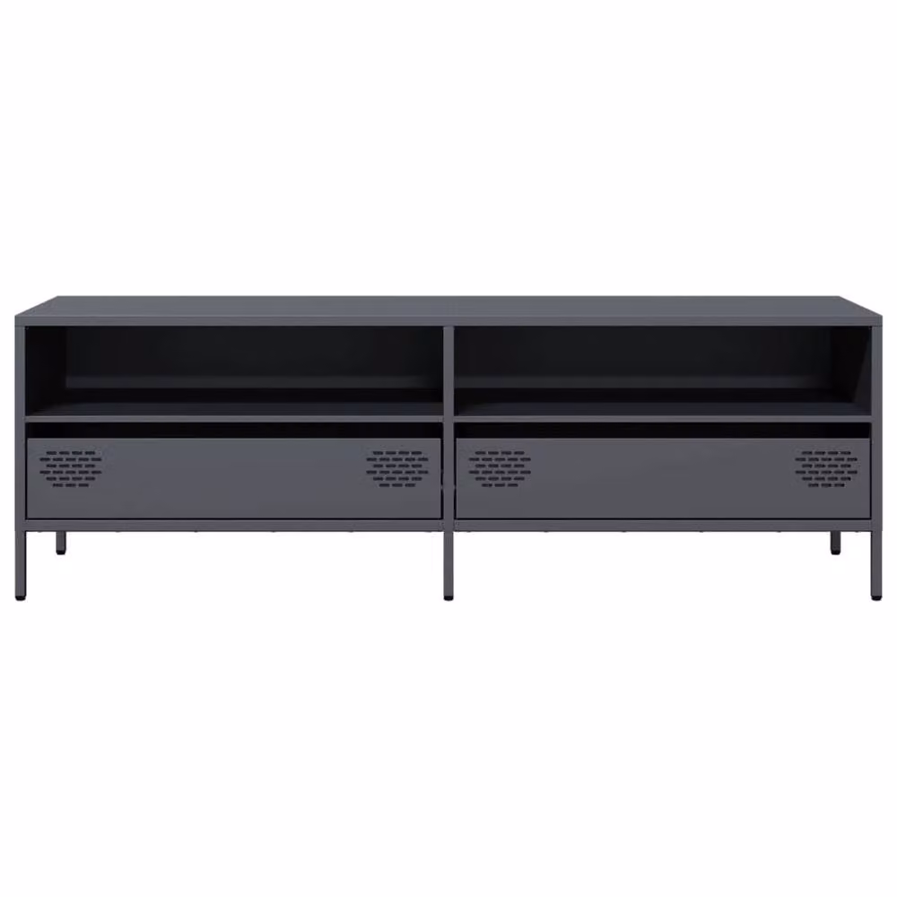 Berkfield Home Industrial TV Cabinet in Anthracite Grey, W/D/H: 135 x 39 x 43.5 cm – 4