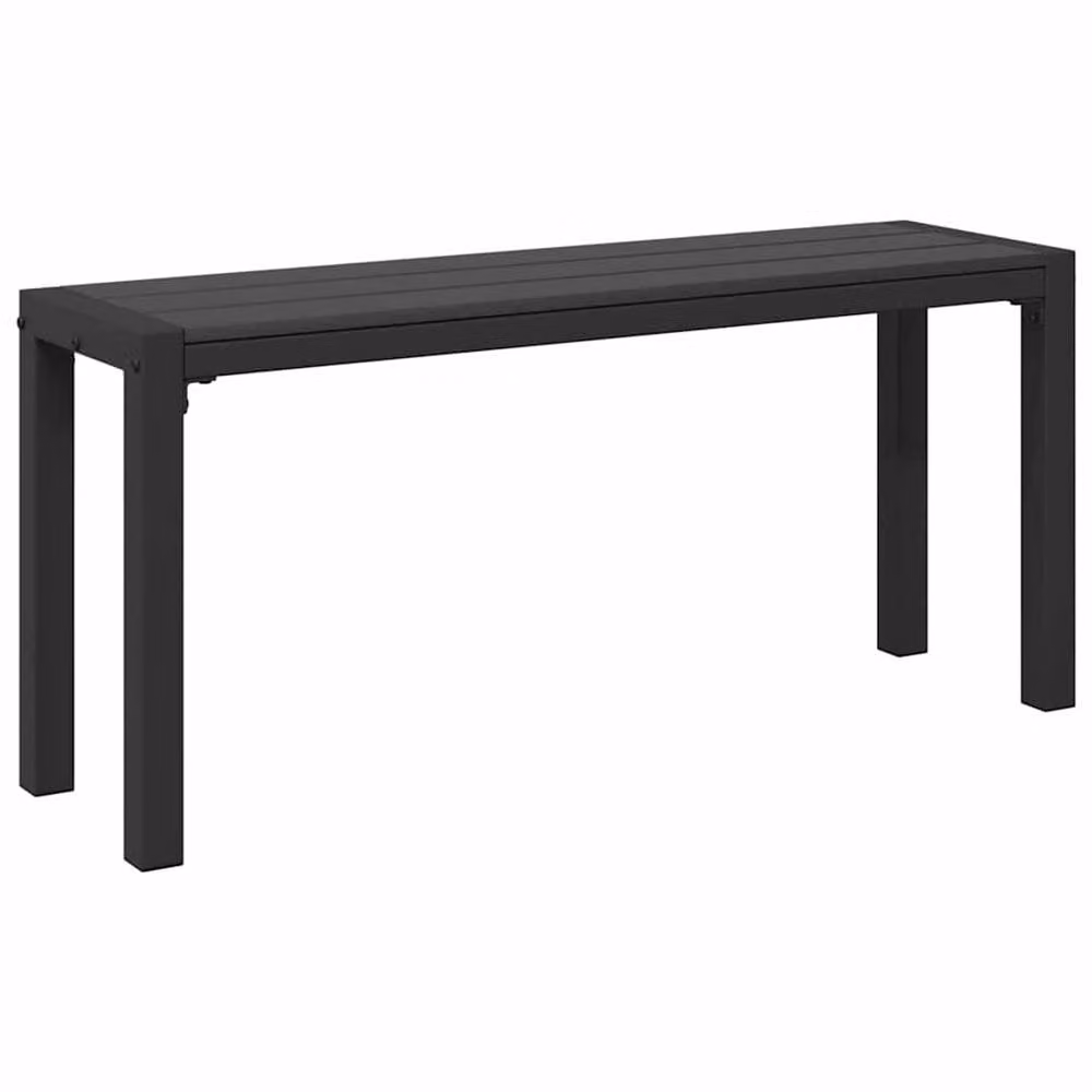 Berkfield Home 3-Piece Modern Garden Dining Set in Black with Powder Coated Steel and Composite Materials – 4