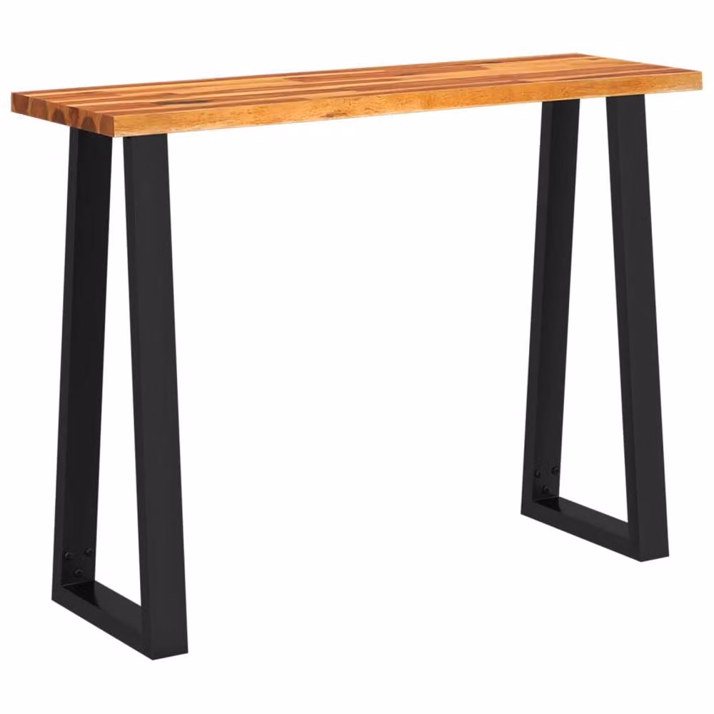Berkfield Home Live Edge Acacia Solid Wood Console Table, Brown, W/D/H: 110 x 35 x 80 cm – 2