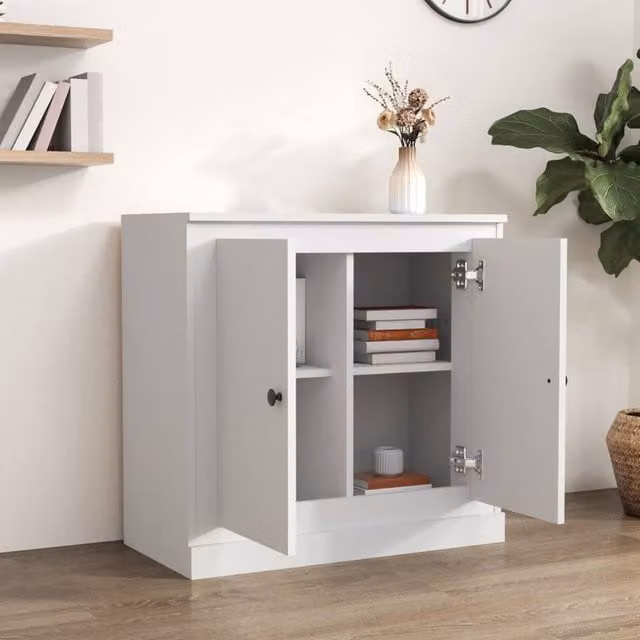Berkfield Home White Matt MDF Sideboard W/D/H: 70 x 35.5 x 67.5 cm – 1