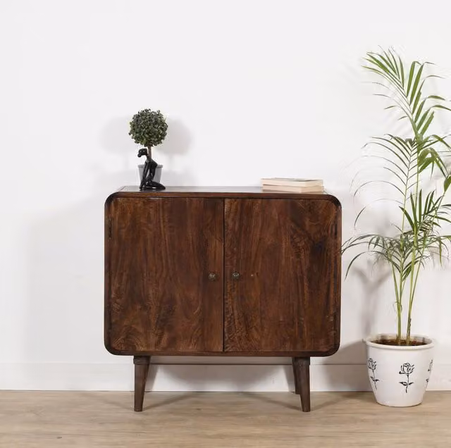 IH Design Malena 2 Door Sideboard in Dark Brown Mango Wood