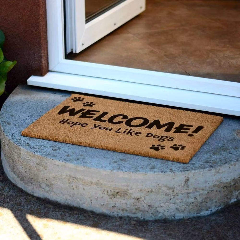 Pawnora Large Semicircular Coir Front Door Mat in Brown, W: 127 cm, D: 67 cm – 3