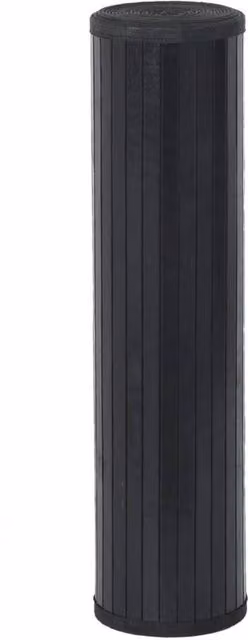 Berkfield Home Rectangular Bamboo Rug in Black, W: 60 cm, L: 100 cm