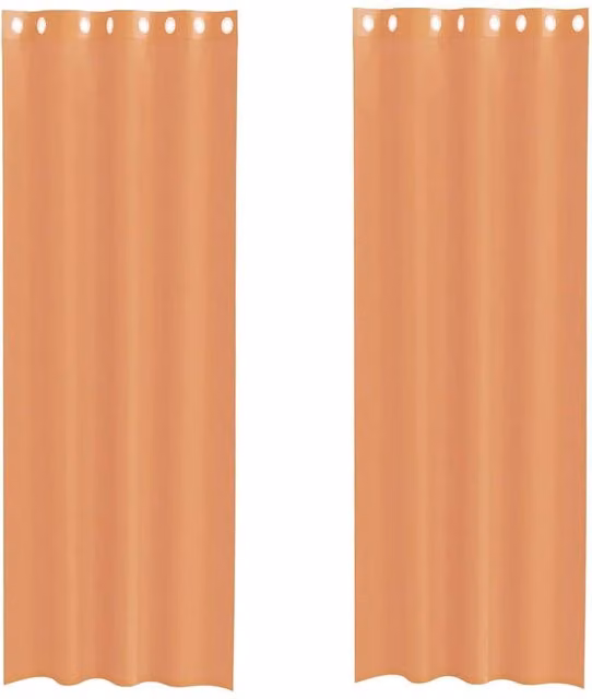 Berkfield Home Terracotta Voile Eyelet Curtains, 2 Pack – 1