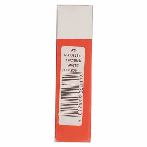 Blick White Self Adhesive Rectangular Paper Labels, 800 Pack, W: 38 mm, H: 19 mm – 2