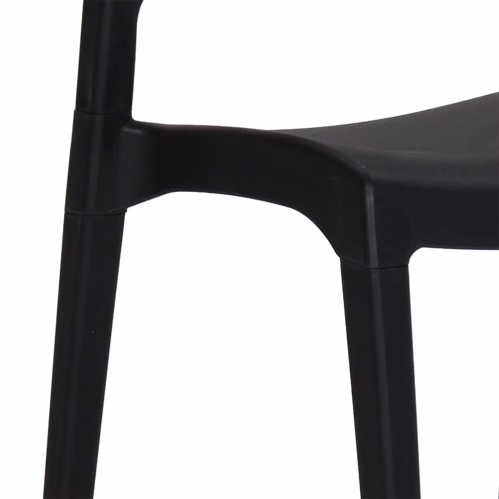 Berkfield Home Set of 2 Modern Anthracite and Black Polypropylene Garden Chairs – 7