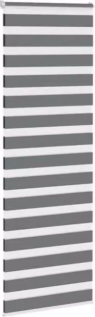Berkfield Home Elegant Zebra Blind in Dark Grey, W: 85 cm, H: 200 cm – 1