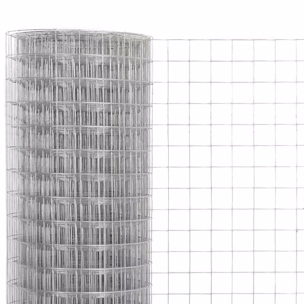 Berkfield Home Galvanised Steel Chicken Wire Mesh Fence, Silver, 10 x 0.5 m – 2