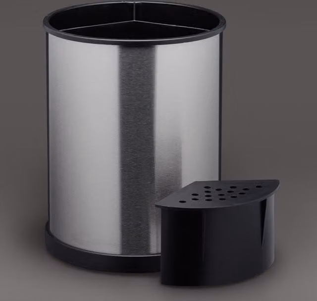 MasterClass Rotating Stainless Steel Utensil Holder, Silver, W: 18.5 cm, D: 14 cm