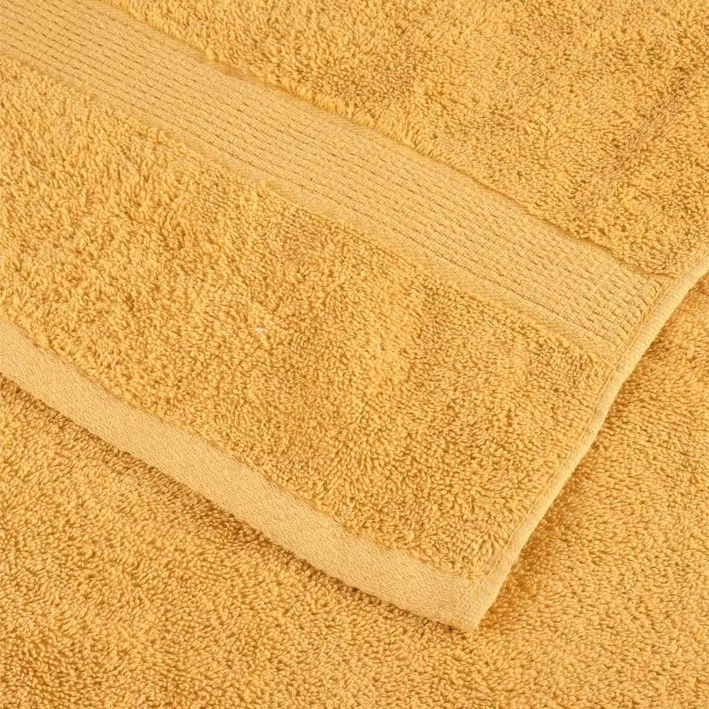Berkfield Home SOLUND Premium Cotton Sauna Towels, Gold, 4 Pack, W: 80 cm, L: 200 cm, 600gsm – 2