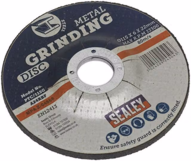 Loops Aluminium Oxide DPC Metal Grinding Disc, Multicolour, Diameter: 115 mm, Thickness: 6 mm, Bore: 22 mm – 1