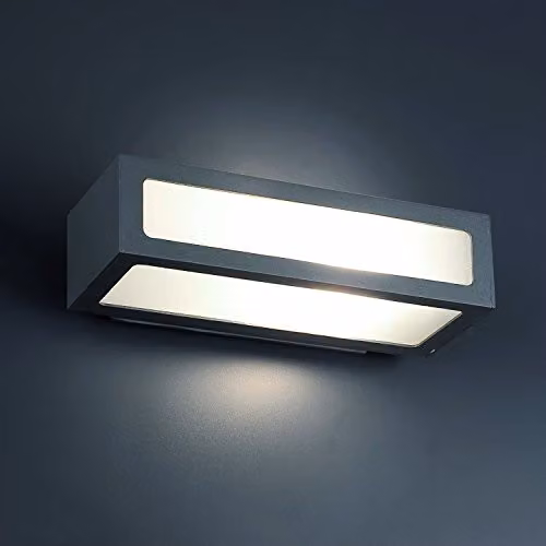 Faro Barcelona Natron Projector Wall Applique in Grey with Transparent Glass Diffuser – 4