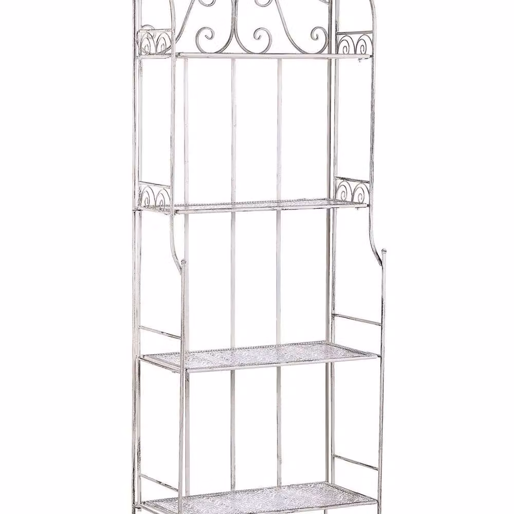 Wyld Haus 4-Tier White Metal Plant Shelf, H: 156.0 cm, W: 61.0 cm, D: 32.0 cm – 2