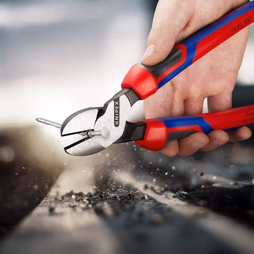 Knipex High Leverage Diagonal Side Cutters in Black and Multicolour, 300 mm – 4
