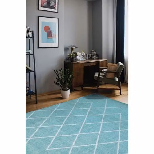 Colorama Berber Patterned Modern Style Rug in Petrol, W/D: 120 x 170 cm – 1