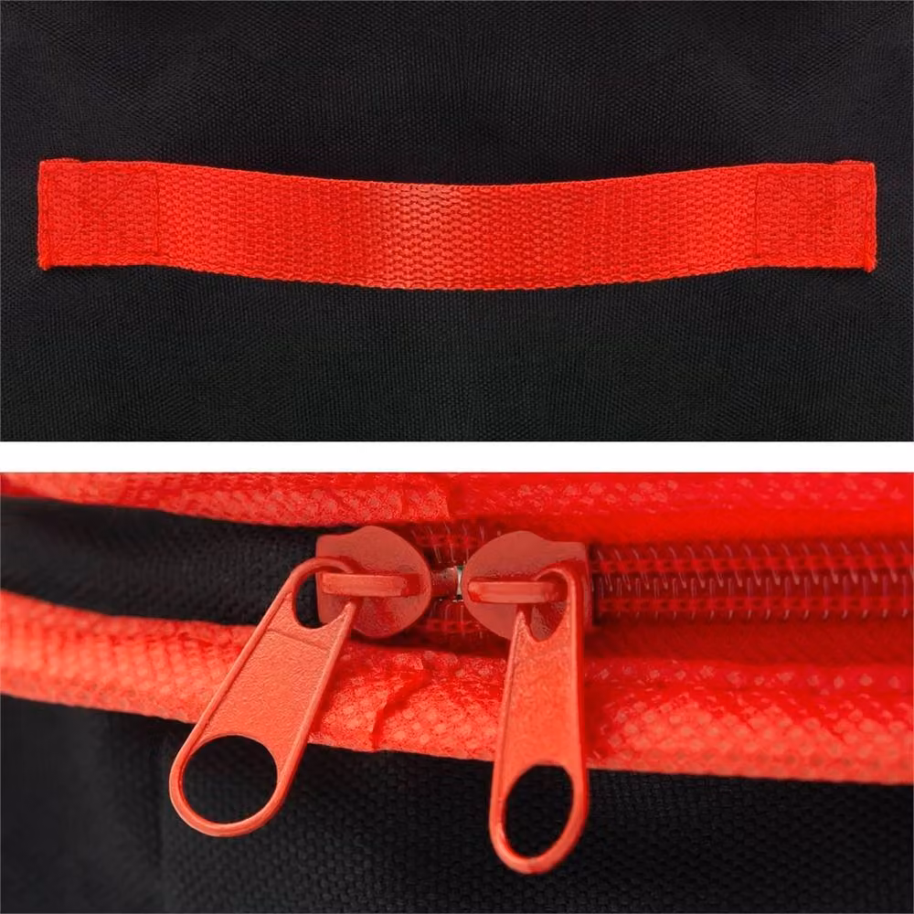 Nordara Black Round Zipped Christmas Wreath Storage Bag with Handles, Diameter: 60 cm – 4