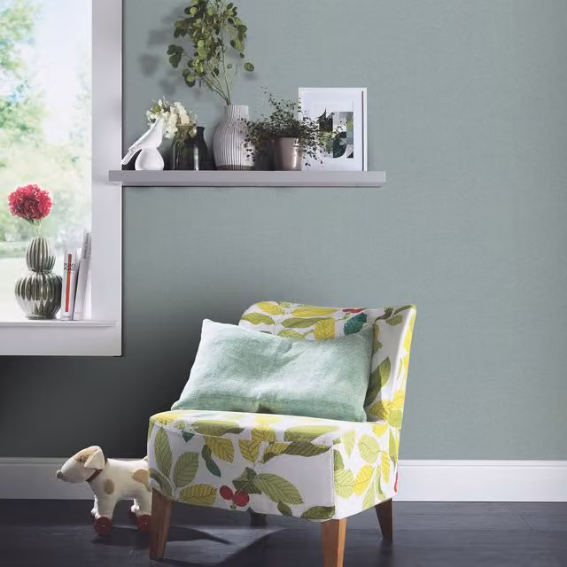 Erismann Abstract Textile Style Vinyl Wallpaper in Petrol