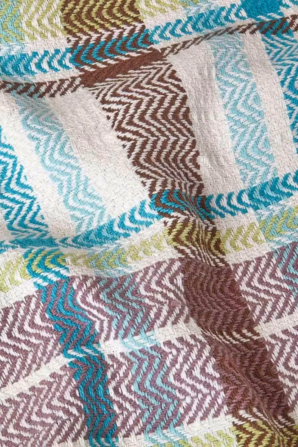 Homescapes Falun Tartan Cotton Throw in Multicolour Green Red Orange and White, W: 225 cm, D: 255 cm – 2
