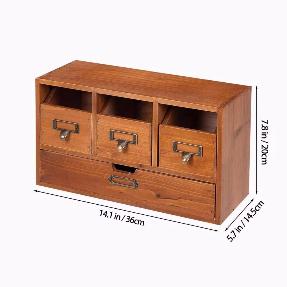 Kelvenix Vintage Wooden Chest of Drawers in Brown – 2
