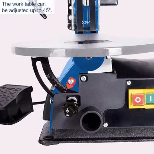 Scheppach Deco-XLS Blue Benchtop Scroll Saw with 120W Motor, 406mm Throat Depth and 50mm Cutting Height – 3