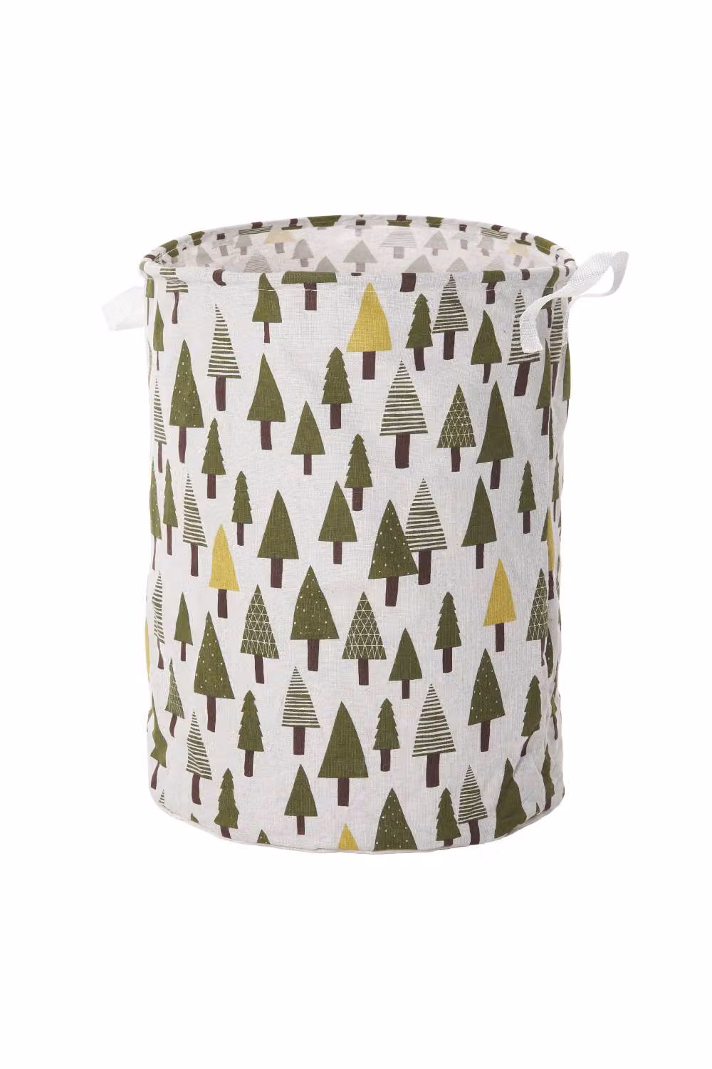 Garden Sanctuary White Fabric Folding Laundry Basket with Handles, W/D/H: 43.0 x 37.5 cm – 2