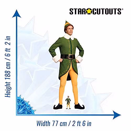 Star Cutouts SC1670 Buddy the Elf Lifesize Cardboard Cutout, Height: 188 cm – 3