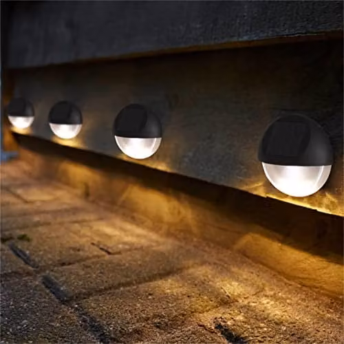 Luxform Lighting Solar LED Ivy Outdoor Garden Fence and Wall Light, Black, 4 Pack – 1