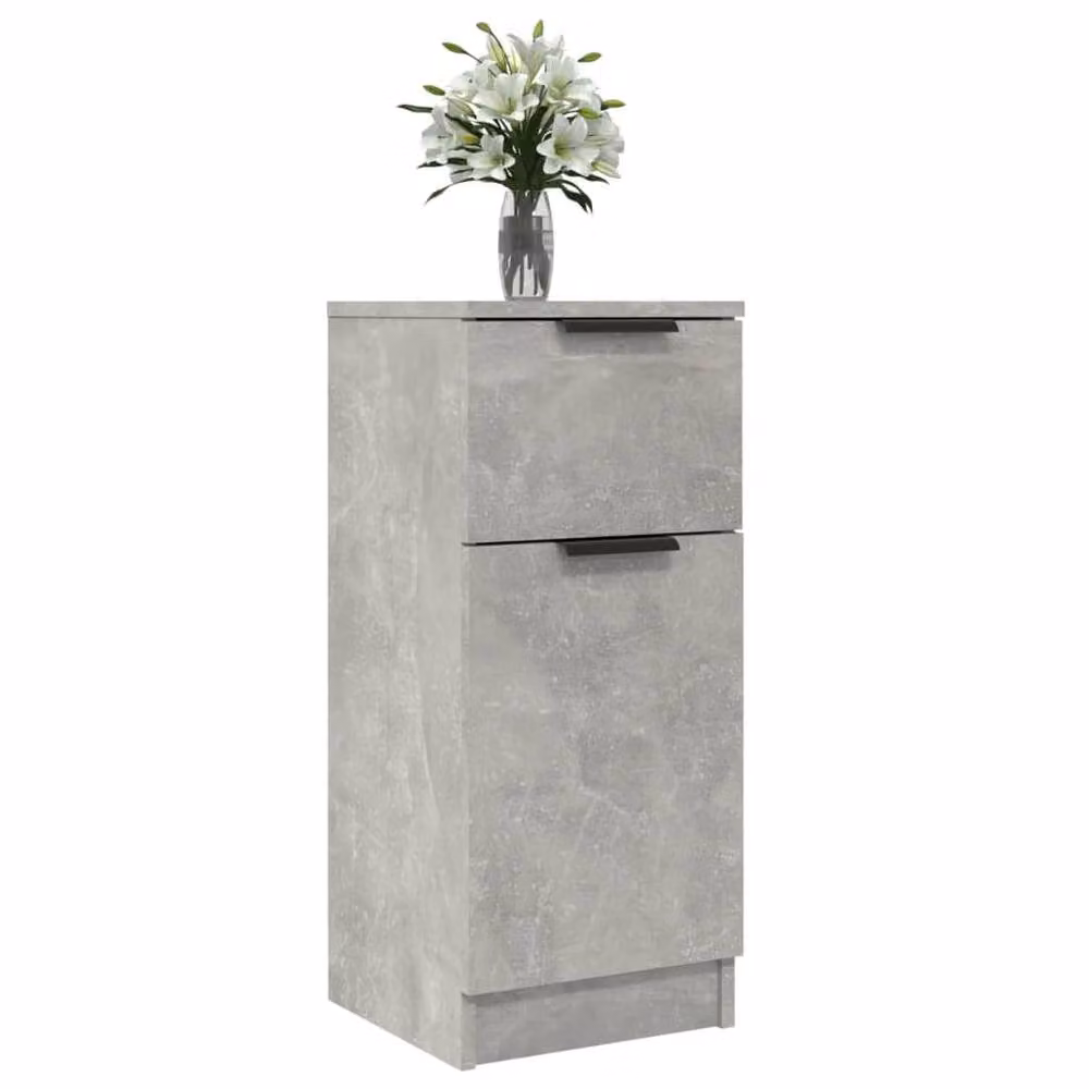 Berkfield Home Concrete Grey Minimalist Sideboard in MDF, W/D/H: 30 x 30 x 70 cm – 2