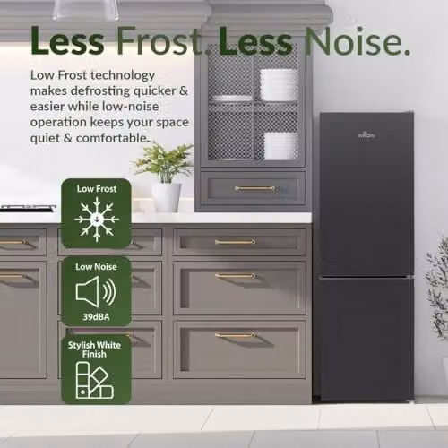 Willow WFF157G 157L Freestanding 70/30 Low Frost Fridge Freezer in Grey – 4